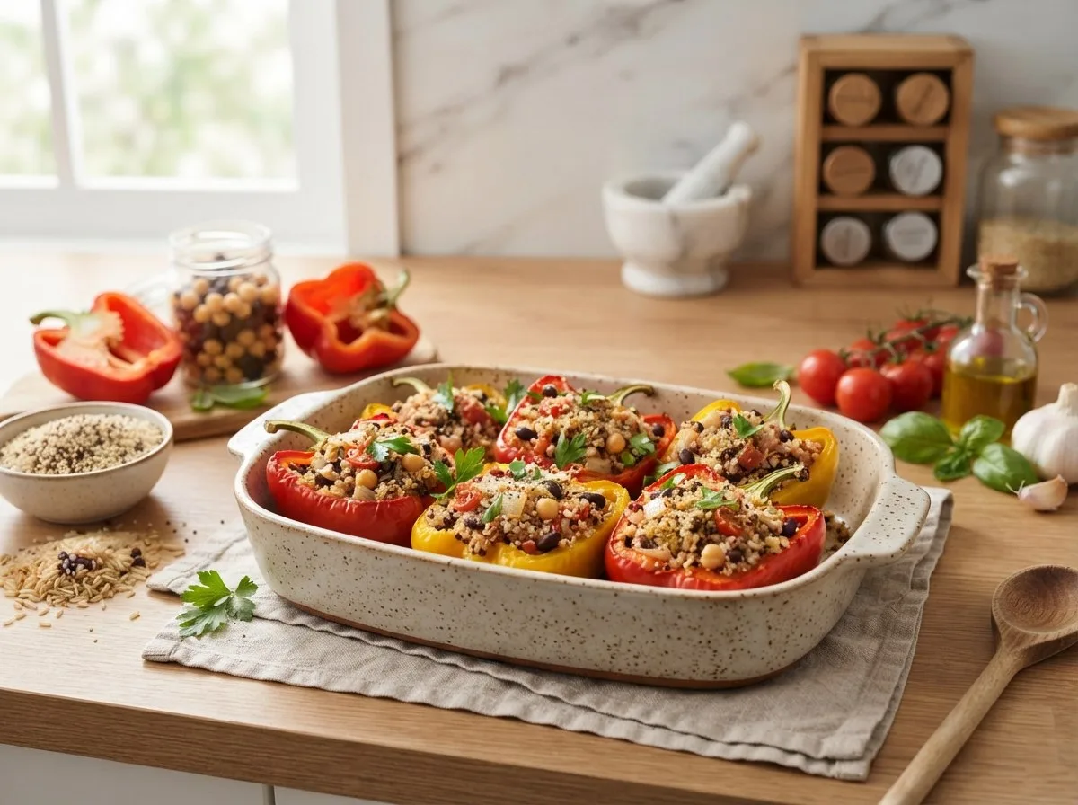 Peperoni ripieni vegani
